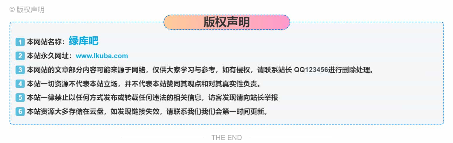 WordPress主题zibll子比主题文章底部版权申明样式美化