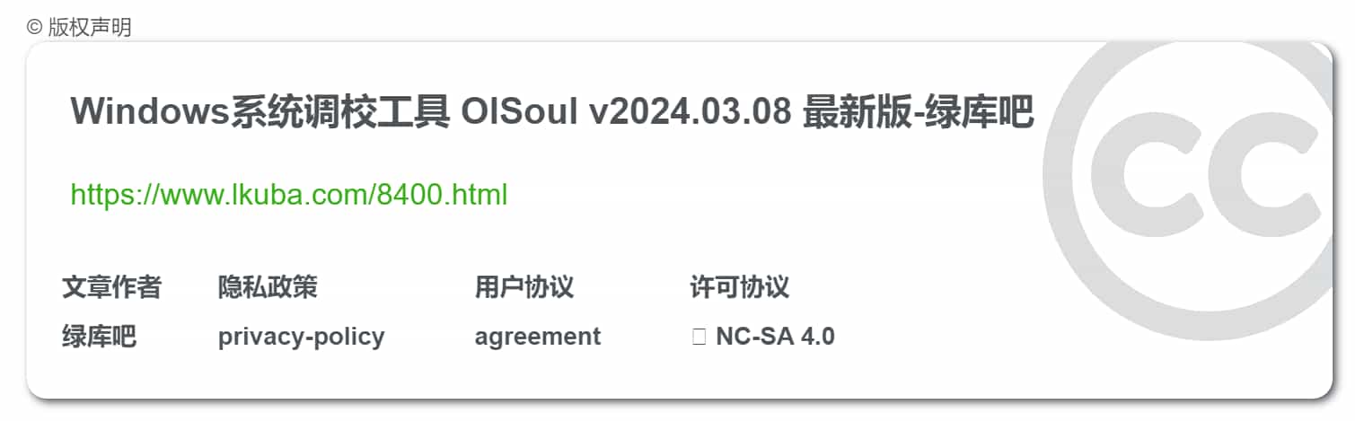 WordPress主题zibll子比主题文章底部版权申明样式美化