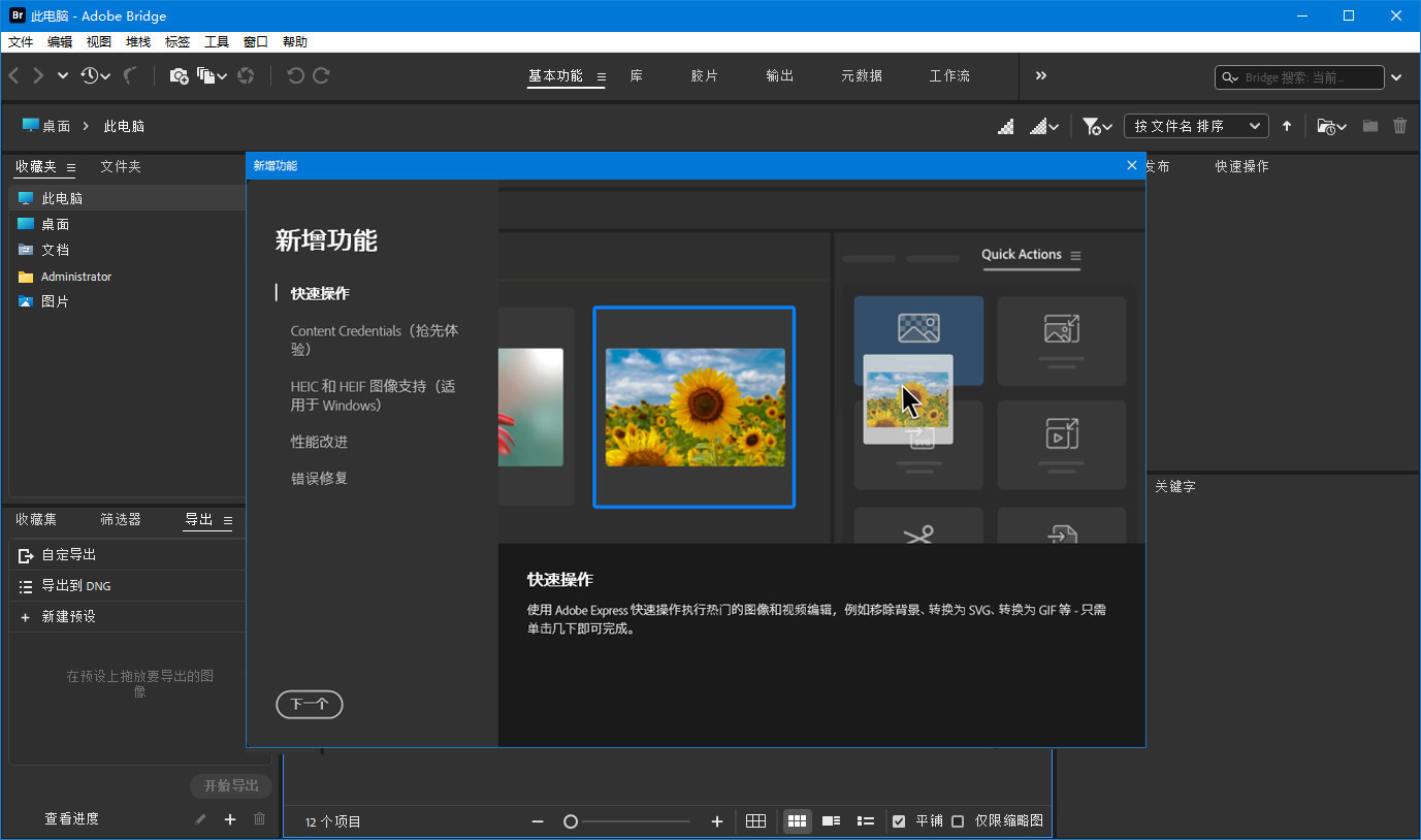 矢量绘图软件 Adobe Bridge 2025 v15.1.0.635 中文破解版